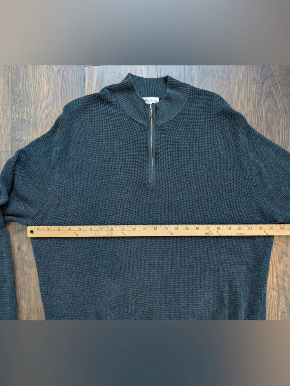 Peter Millar Men's Kitts Twisted 1/4 Zip Balsam Wool Cotton Sweater Sz XL
